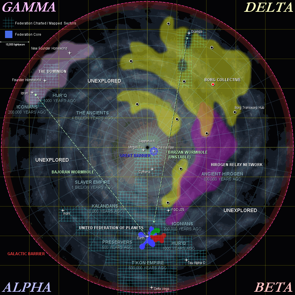 Star Trek Galaxy Map Understanding Yellowstone Continental.